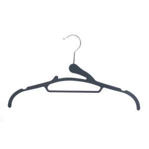 Quality Portable Shirt Type Black Velvet Hangers Wholesale for sale