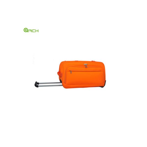 Buy Two Pockets 600D Polyester Wheeled Lightweight Rolling Duffel at wholesale prices