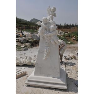 Hand carved marble angel monuments