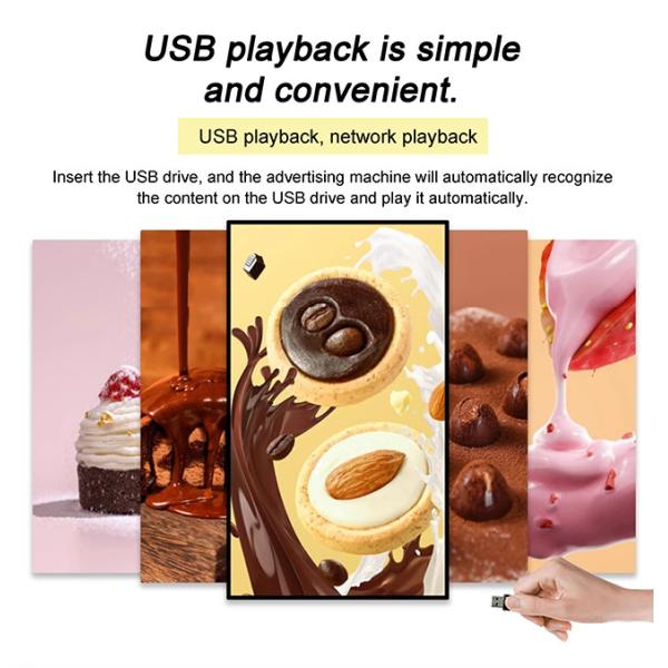 55 Inch Indoor Android Advertising Screen Digital Menu Board For Restaurant Fast Food