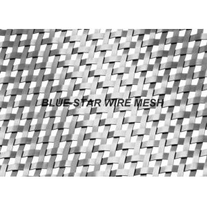 Flat Wire Intercrimp Wire Mesh For Decoration Square / Rectangular Aperture