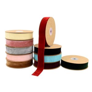 Wholesale High Quality Stretch Pink Velvet Ribbon