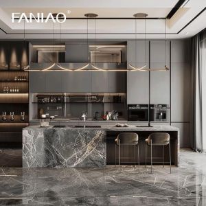 Custom Kitchen Furniture Cupboards Solid Wood Kitchen Cabinets Luxury