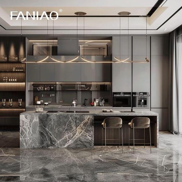 Custom Kitchen Furniture Cupboards Solid Wood Kitchen Cabinets Luxury