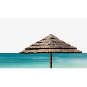 Polyethylene Irregular Thatch Shape Bent Tiles for Hotel Roofing