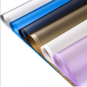 2024 Korean Plastic Waterproof Flower Bouquet Wrapping Paper Package Size