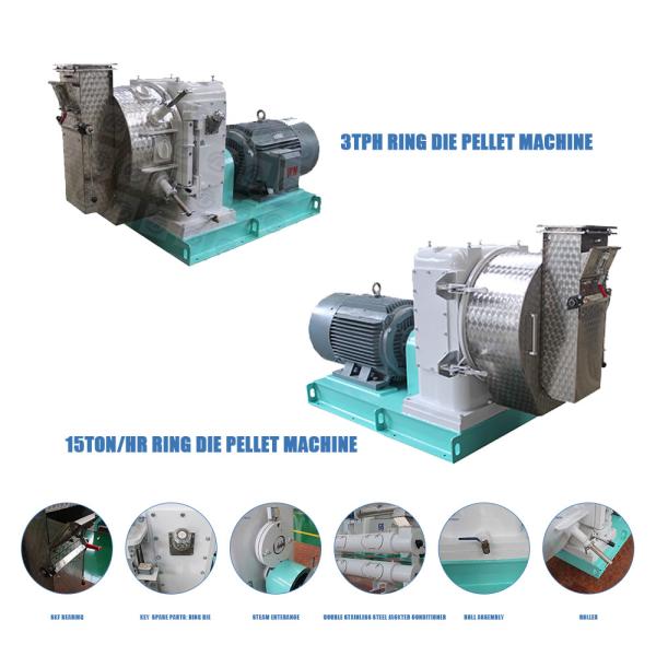 Buy 10 T/H Wood Ring Die Pellet Mill Organic Fertilizer Manure Biomass Sawdust Wood at wholesale prices