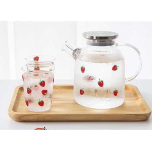 Capacity 1000ml 1600ml Borosilicate Heat Resistant Glass Teapot