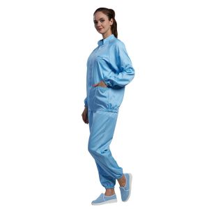 Dust Free ESD Antistatic Cleanroom Clothing Food Processing Uniform