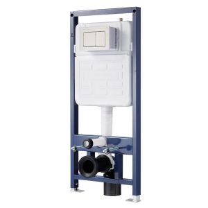 Rectangular wall mounted toilet cistern designed with overflow protection