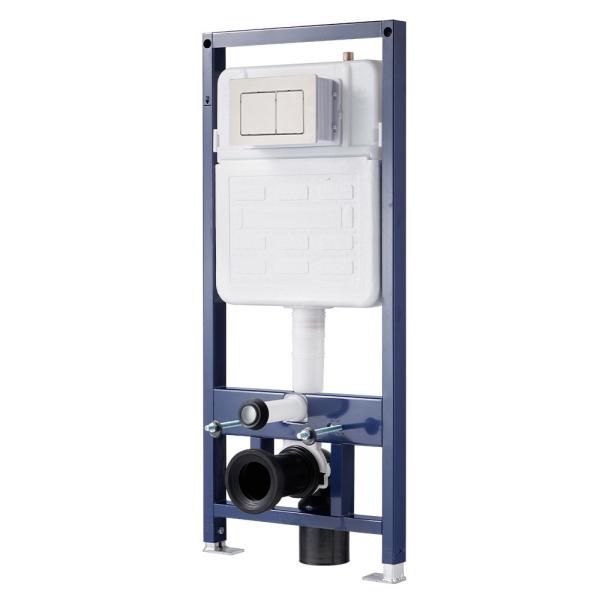 Rectangular wall mounted toilet cistern designed with overflow protection
