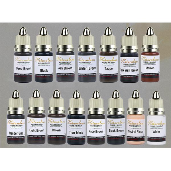 Plant Extracted Permanent Makeup Liquid Pigments 34 Colors 12ML / Bottle