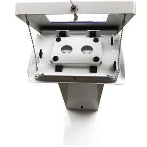 12.9" SPCC Floor Standing LCD Kiosk PC Stand Rotating Enclosure