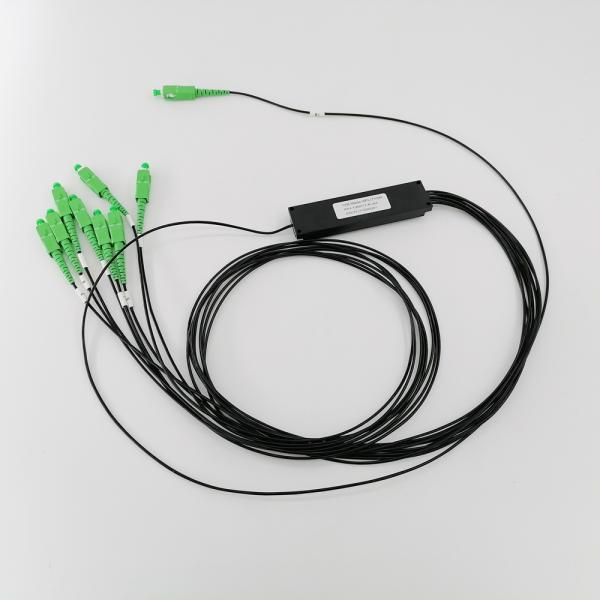 1*8 PLC Splitter With SC/APC Connector G657A1 Cable 1260nm to 1650nm Fiber Optic Splitter