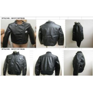 Apparel Girls pu jackets stocklots