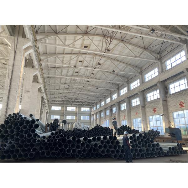 10.5M 5kN Load Dominican Steel Utility Pole Octagonal Galvanized Black Tar