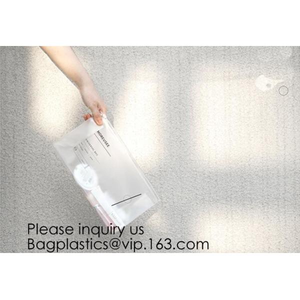 Waterproof Matte Sliding Zipper Pvc Eva Bag With Logo Printing,Eco-friendly Heat Seal Frosted EVA Cosmetic Bags With Sna