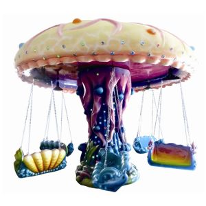 Blue and yellow color flying chair durable fiberglass quality and long working