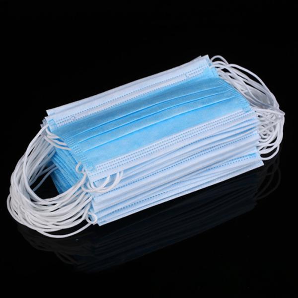 Breathable Disposable Non Woven Face Mask / Earloop Anti Virus Blue Hospital