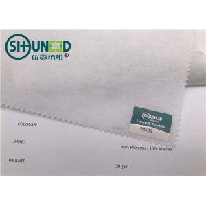 Soft Fusible Interlining Fabric / Non Woven Interlining Polyester Viscose Cut