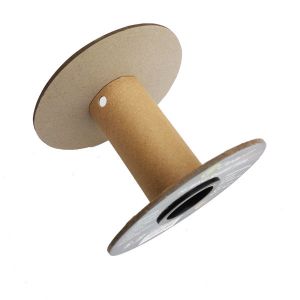 Customized Flat Cardboard Spools Empty Kraft Paper Cable Spool For Winding