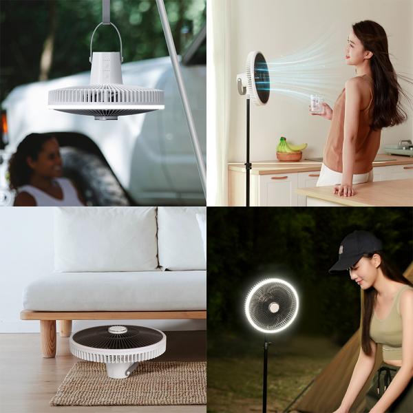 Portable Hanging Tent Rechargeable Table Fan 10000mAh LED Outdoor Camping Fan