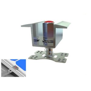 Thin Film Frameless Solar Panel Clamps Semi Flexible Mounting Brackets Anodized