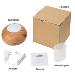400ml Household Wood Grain Ultrasonic Essential Oil Aroma Humidifier