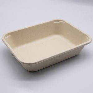 disposable lunch tray compostable sugarcane bassage serving trays