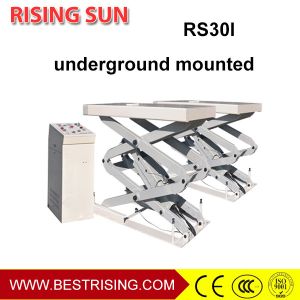 China Auto repair used full rise flush mount scissor lift for workshop on sale