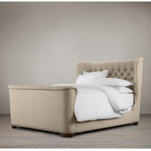 chesterfield high back designer french style antique king upholstered linen