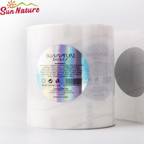 Buy 5.08cm Hologrphic Plastic Sticker For Bottle 2 Inch Round Sticker at wholesale prices