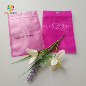 Clear Heart Window Plastic Packing Bags For Eyelash Hair Extension / Gift