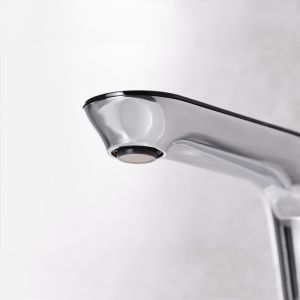 Deck Mounted Chrome Basin Mixer Faucet 217mm Height