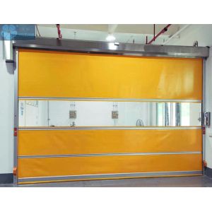 China                  Security Industrial High Speed Roll up PVC Door Automatic Plastic Rapid Folding Roller Shutter Fast Door              on sale