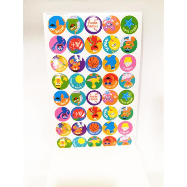 Buy Round Kids Paper Sticker Book Printing , Personalized Stickers at wholesale prices