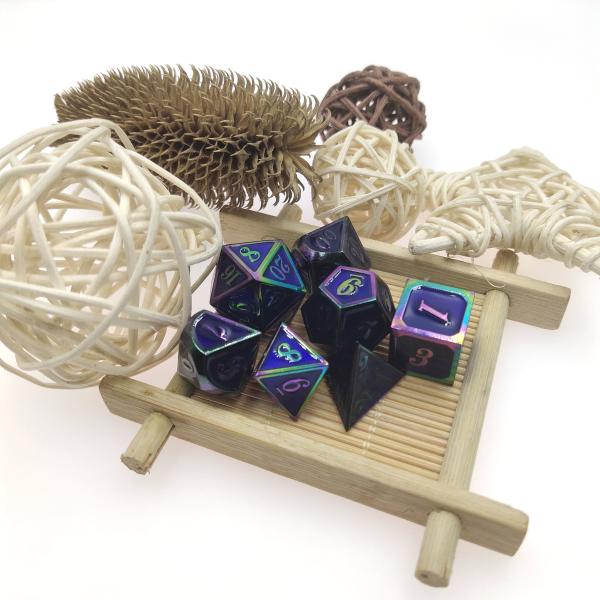 Buy Multifunctional  Custom Polyhedron Dice Set Handcrafted Nontoxic Metal Polished at wholesale prices