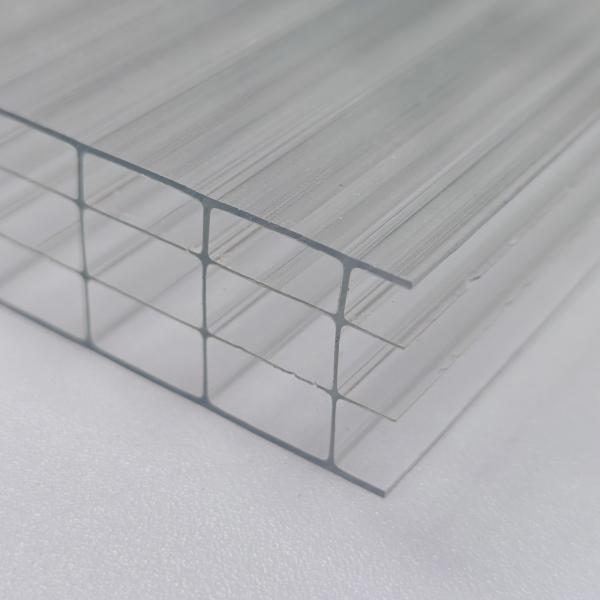 OEM Transparent 20mm Four Layer Plastic Polycarbonate Hollow Sheet Excellent