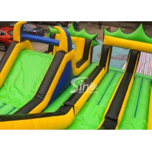 Adults N kids outdoor giant theme park inflatable playground with big slides for