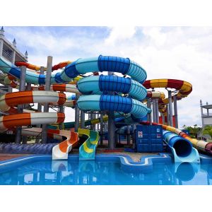 Huge Outdoor Aqua Park Glass Fiber Children Play Amusement Rides Playground