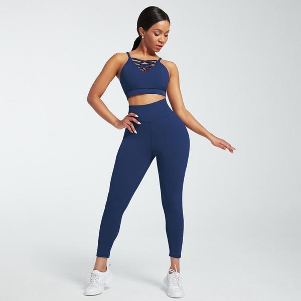 Buy Scunch Butt Lift Crisscross Back Yoga Activewear Sets Breathable Mesh at wholesale prices