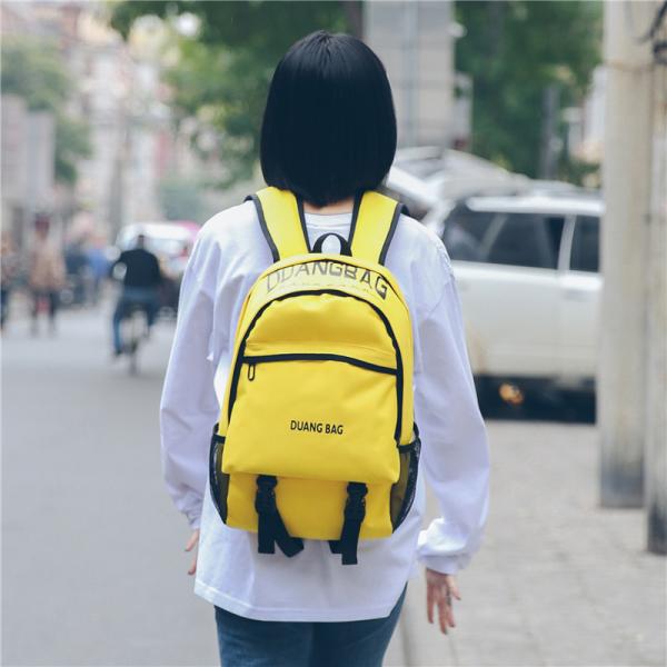 New Korean version of solid color backpack fashion trend Japanese and Korean student bag factory outlet