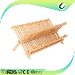 New design eco-friendly utensil holder bamboo dish rack