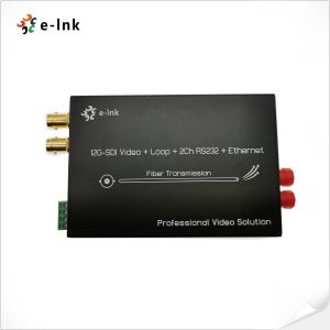 12G SDI Video Fiber Converter With 2Ch Backward RS485 1Ch 10/100/1000M Ethernet