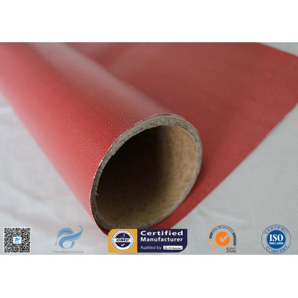 Fire Blanket 480g 0.43mm High Strength Silicone Coated Fiberglass Fabric Red Color