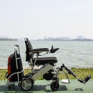 6km/h Aluminum Handicapped Foldable Power Wheelchair ISO13485