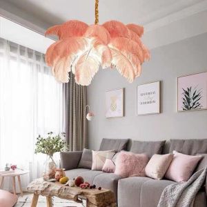 DIY Ostrich Feather Lamp