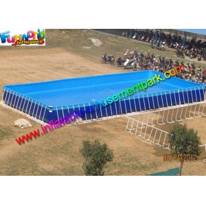 Summer Rectangular PVC Water Inflatable Swimming Pools with Metal Frame