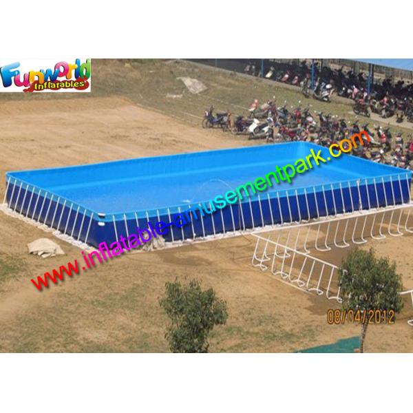 Buy Summer Rectangular PVC Water Inflatable Swimming Pools with Metal Frame at wholesale prices