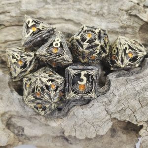 Hand Polished Metal Polyhedral Dice Resin Polyhedral High Temperature
